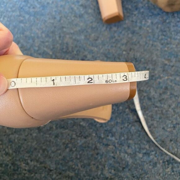 INC International concepts women 7 tan open toe strap 3.5” heel w/ankle buckle - Picture 9 of 10